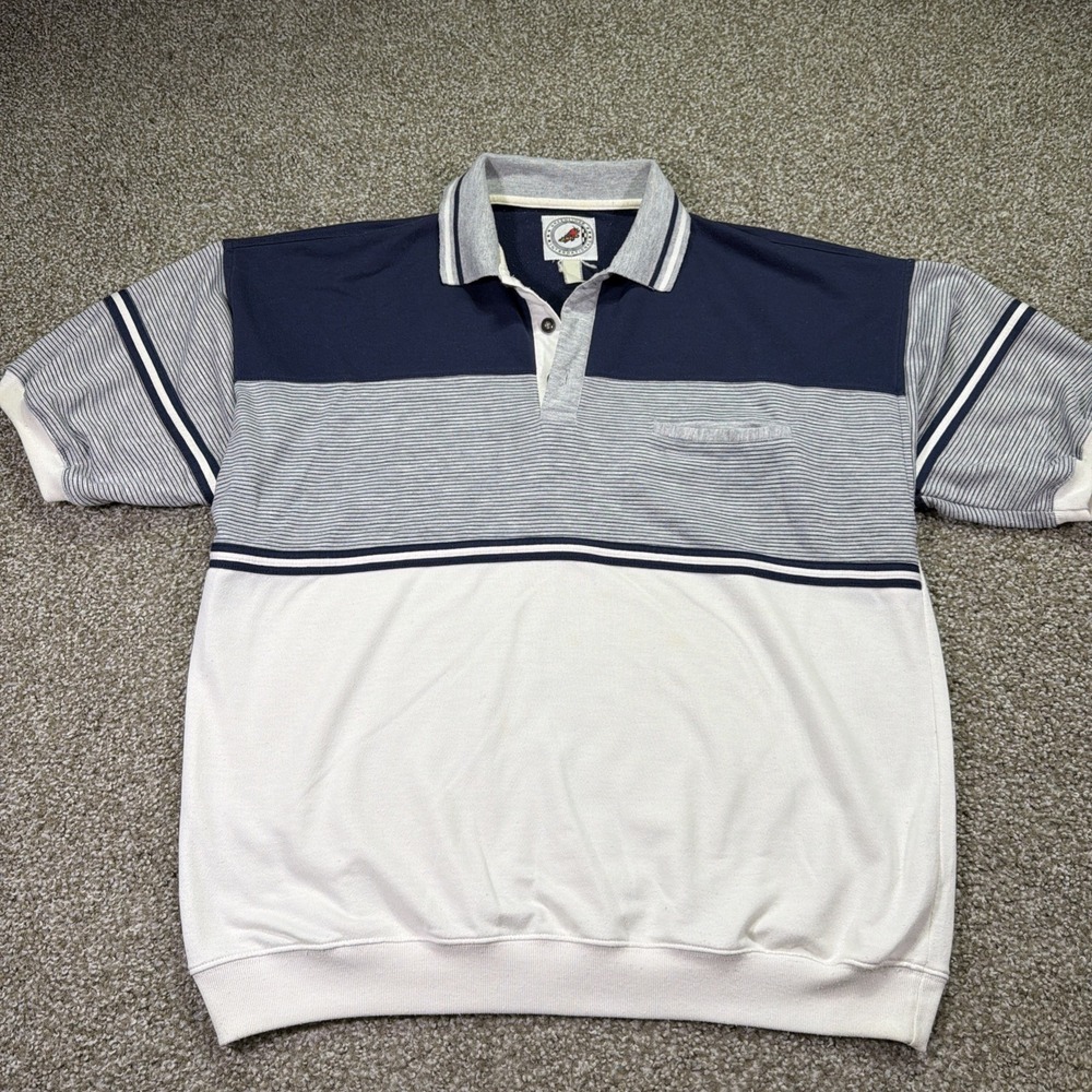 Greenline International Bowling Style Shirt Vintage Striped Size XL Colorblock